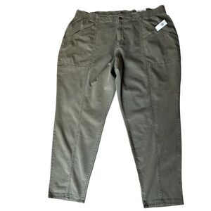 Old Navy Olive Green Women’s Comfort Waistband High Rise Utility Pants Size XXL
